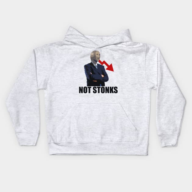 Not Stonks Kids Hoodie by giovanniiiii